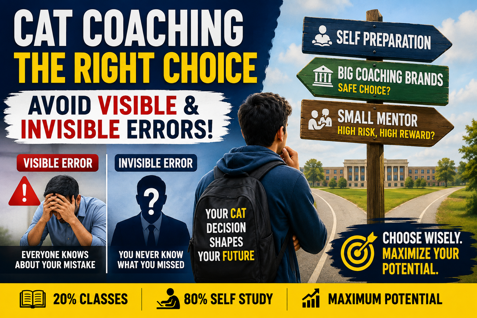 How to Choose the Right CAT Coaching: The Visible and Invisible Errors You Must Avoid